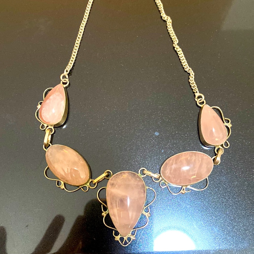 Rose quartz necklace